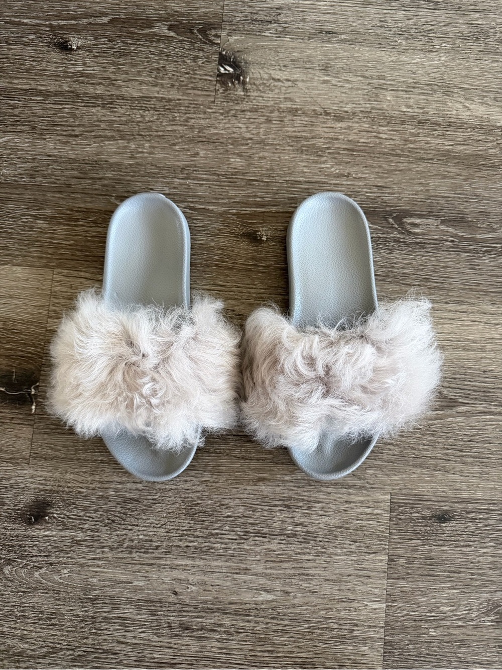 UGG Gray Plush Lined Slippers